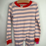 Size 5 (110): Hanna Andersson Purple/Red Striped 2pc PJs REDUCED