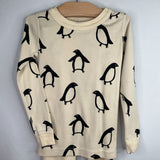 Size 5 (110): Hanna Andersson Beige/Black Penguin Organic Cotton 2pc PJs