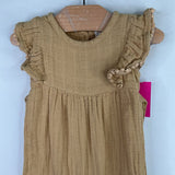 Size 0-3m: City Mouse Yellow Muslin Snap-Up Tank Romper