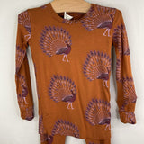Size 5: Kate Quinn Orange/Purple Peacocks Bamboo 2pc PJs