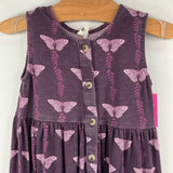 Size 3: Kate Quinn Purple Butterflies Button-Up Tank Dress