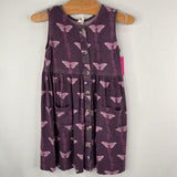 Size 3: Kate Quinn Purple Butterflies Button-Up Tank Dress
