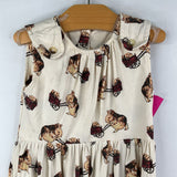 Size 3: Kate Quinn Cream/Brown Hamsters Tank Dress
