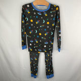 Size 5: Magnetic Me Black/Multi Outer Space Bamboo 2pc PJs