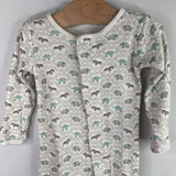 Size 3-6m: Magnetic Me Grey/Blue Zebra/Elephant 1pc Footy Pj