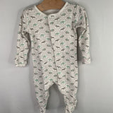 Size 3-6m: Magnetic Me Grey/Blue Zebra/Elephant 1pc Footy Pj