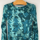 Size 4-5: Lands End Blue Patterned 2pc Base Layer Set