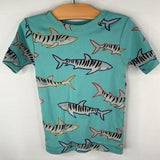 Size 7: Tea blue Sharks 2pc Shorty PJs
