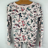 Size 5: Tea Pink Colorful Butterflies 2pc PJs