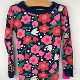 Size 5 (110): Hanna Andersson Blue Red Pink Floral 2pc PJs