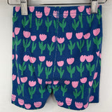 Size 5 (110): Hanna Andersson Blue Pink Tulips 2pc Shorty PJs