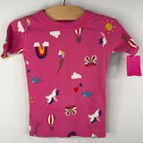 Size 3 (90): Hanna Andersson Pink Rainbow Flight 2pc Shorty PJs