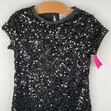 Size 5-6: Abercrombie Black Sequin Short Sleeve Dress