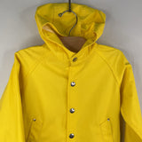 Size 2-3: Primary Bright Yellow Button-Up Rain Coat