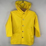 Size 2-3: Primary Bright Yellow Button-Up Rain Coat