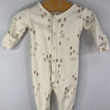 Size NB: Quincy Mae Creme Forest 1pc Footy PJs