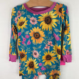 Size 12-18m: Little Sleepies Blue Sunflower Floral 2pc PJs