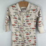 Size 3-6m (60): Hanna Andersson White/Multi Floral Zip-Up 1pc PJs