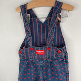 Size 12m: OshKosh Blue/Red Floral Overalls