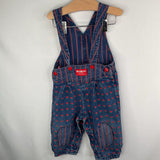Size 12m: OshKosh Blue/Red Floral Overalls