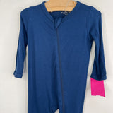 Size 3-6m: Kyte Navy Bamboo 1pc Zip-Up PJs