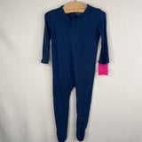 Size 3-6m: Kyte Navy Bamboo 1pc Zip-Up PJs