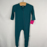 Size 3-6m: Kyte Blue Bamboo 1pc Zip-Up PJs