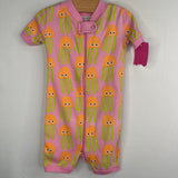 Size 6-12m (70): Hanna Andersson Pink Jelly Fish Zip-Up Shorty 1pc PJs