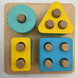 Lovevery Wooden Sort & Stack Peg Puzzle