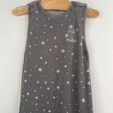 Size 2-24m: Woolino Grey/White Stars Merino Wool Sleep Sack