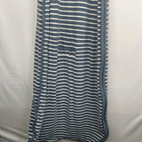 Size 2-4: Woolino Blue/White Striped Merino Wool Sleep Sack