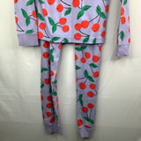 Size 10 (140): Hanna Anderson Purple/Red Cherries 2pc PJS