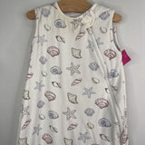 Size 6-18m: KaiyaBaby White/Multi Seashells Sleepsack