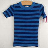 Size 4 (100): Hanna Andersson Blue/Navy Striped 2pc Shorty PJs