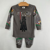 Size 18-24m (80): Hanna Andersson Grey/Multi Star Wars Holiday 2pc PJs