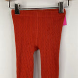 Size 12-24m: Little Stocking Co. Orange Cable Knit Tights