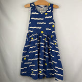 Size 5 (110): Hanna Andersson Blue/White/Yellow Tank Dress