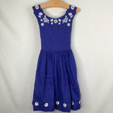 Size 6-7: Mini Boden Blue/White Floral Embroidered Tank Skirtall