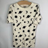 Size 10 (140): Hanna Andersson White/Black Space 2pc Shorty PJs
