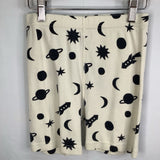 Size 10 (140): Hanna Andersson White/Black Space 2pc Shorty PJs