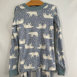 Size 10 (140): Hanna Andersson Blue/White Polar Bear 2pc PJs