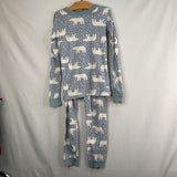Size 10 (140): Hanna Andersson Blue/White Polar Bear 2pc PJs
