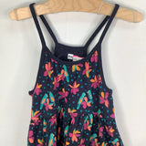 Size 6: Tea Collection Navy/Multi Floral Polka Dot Tank Dress