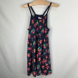 Size 6: Tea Collection Navy/Multi Floral Polka Dot Tank Dress