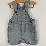 Size 6m: Carhartt Blue/White Pin Stripe Denim Shortalls