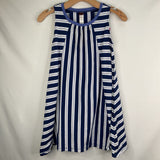 Size 8: Tea Collection Blue/White Striped Sleeveless Dress
