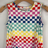 Size 10 (140): Hanna Andersson White/Multi Checker Board Dress
