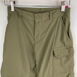 Size 10-12: Columbia Green Zip Off Cargo Hiking Shorts/Pants