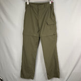 Size 10-12: Columbia Green Zip Off Cargo Hiking Shorts/Pants