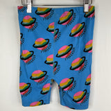 Size 12 (150): Hanna Andersson Blue/Multi "Stargazer" Shorty 2pc PJs